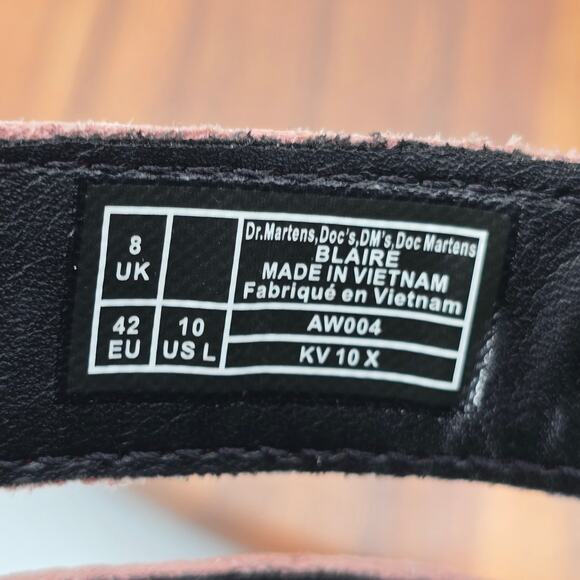 Dr Martens Blaire Sandals Women's 10 Pink Leather Ankle Strap Platform Comfort - Picture 7 of 7